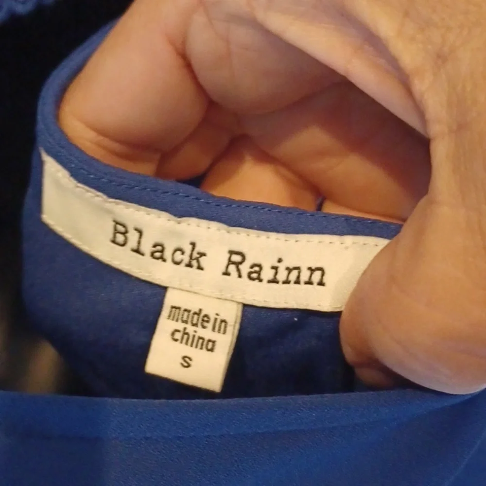 BLACK Rainn lace detail Royal Blue Sheath dress, lined